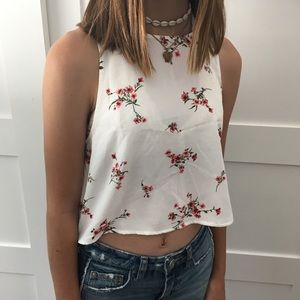 White crop top